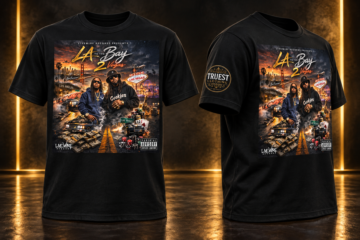 LA to the Bay 2 Vegas Album Cover T-Shirt