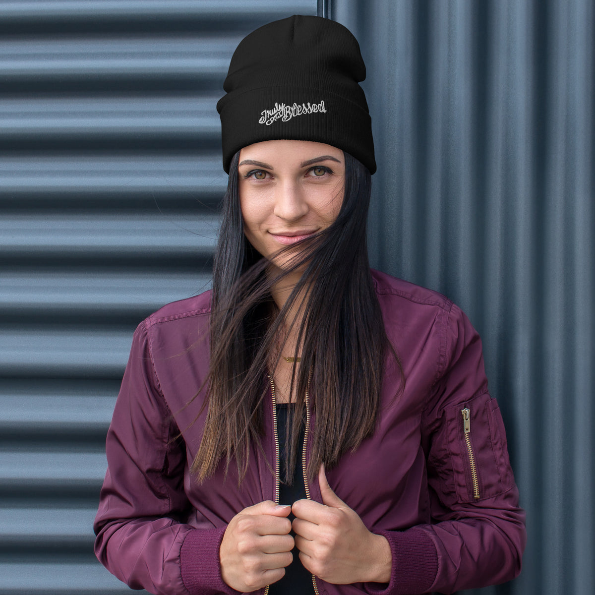 Truly Blessed Embroidered Beanie